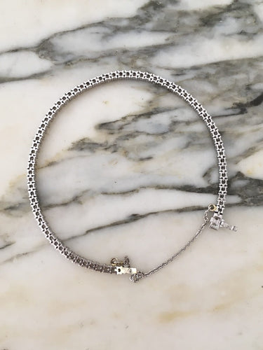 Bracelet Bracelet tennis en platine et diamants taille brillant 3,14 ct 58 Facettes 261