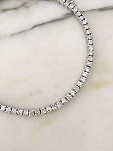 Bracelet Bracelet tennis en platine et diamants taille brillant 3,14 ct 58 Facettes 261
