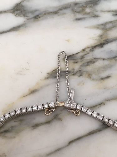Bracelet Bracelet tennis en platine et diamants taille brillant 3,14 ct 58 Facettes 261