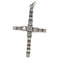 Pendentif Pendentif croix en or blanc 18 kt avec diamants 0,60 ct 58 Facettes G3941