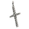 Pendentif Pendentif croix en or blanc 18 kt avec diamants 0,60 ct 58 Facettes G3941