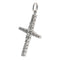 Pendentif Pendentif croix en or blanc 18 kt avec diamants 0,60 ct 58 Facettes G3941