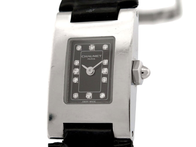 Montre Chaumet Khesis - Montre quartz 30 mm en acier, index diamants 58 Facettes 274708