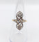 Bague 53 Bague marquise antique en or 18k et platine, diamants 58 Facettes A07005
