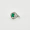 Bague 47 Art déco - Bague en platine, émeraude et diamants 58 Facettes Bague