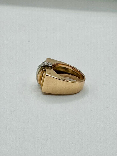 Bague 52 Tank - Bague en or jaune, diamants et rubis 58 Facettes Bague