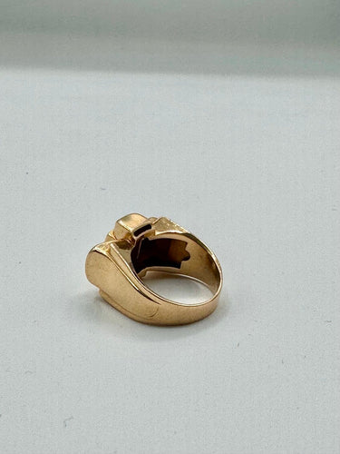 Bague 55 Bague tank - Diamants en or jaune 58 Facettes Bague