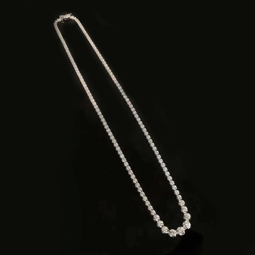 Collier Disco - Collier tennis en or blanc 18 carats et diamants 58 Facettes GPD1038WG