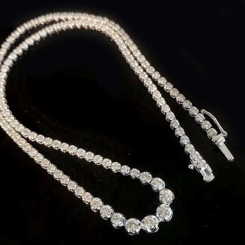 Collier AITCHES - Collier tennis gradué en or blanc 18K et diamants 58 Facettes GPD1038WG