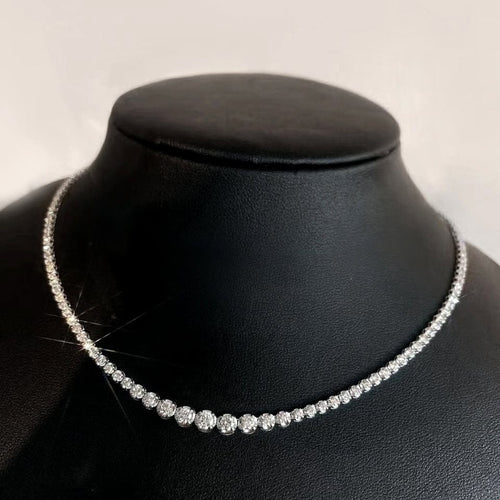 Collier Disco - Collier tennis en or blanc 18 carats et diamants 58 Facettes GPD1038WG
