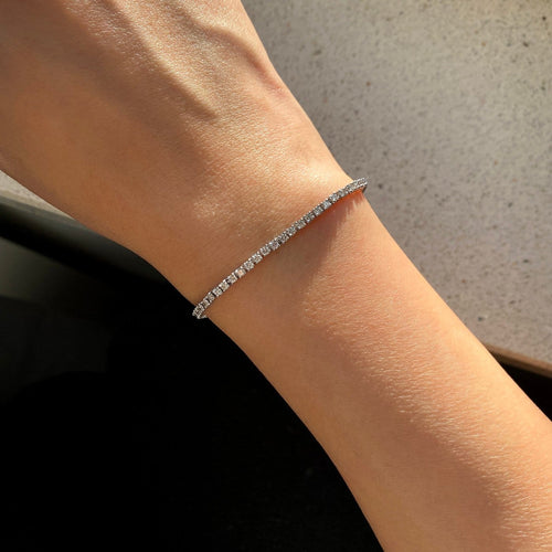 Bracelet AITCHES - Bracelet tennis Embrace en platine diamants 58 Facettes GBT1261PT