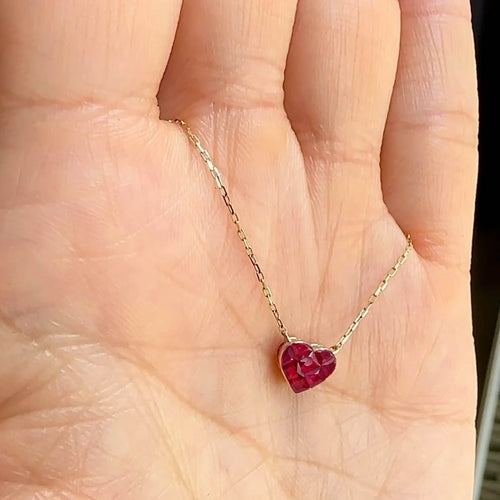 Collier AITCHES - Collier Ruby by Heart en or 18K et rubis 58 Facettes GPD1334YG