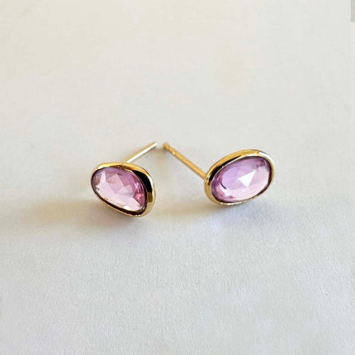 Boucles d'oreilles AITCHES - Boucles d'oreilles Love More en or rose 18K saphirs roses 58 Facettes GER1041DP