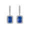 Boucles d'oreilles AITCHES - Boucles d'oreilles pendantes saphirs et diamants en or blanc 18K 58 Facettes GER1042WG