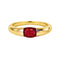 Bague 53 AITCHES Single Tulip - Bague en or 18K et rubis ovale 58 Facettes GBR1225RB