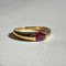 Bague 53 AITCHES Single Tulip - Bague en or 18K et rubis ovale 58 Facettes GBR1225RB