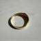 Bague 53 AITCHES Single Tulip - Bague en or 18K et rubis ovale 58 Facettes GBR1225RB