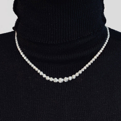 Collier Disco - Collier tennis en or blanc 18K et diamants 58 Facettes GPD1056WG