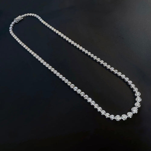 Collier Disco - Collier tennis en or blanc 18K et diamants 58 Facettes GPD1056WG