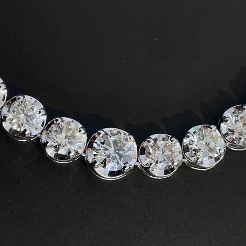 Collier Disco - Collier tennis en or blanc 18K et diamants 58 Facettes GPD1056WG