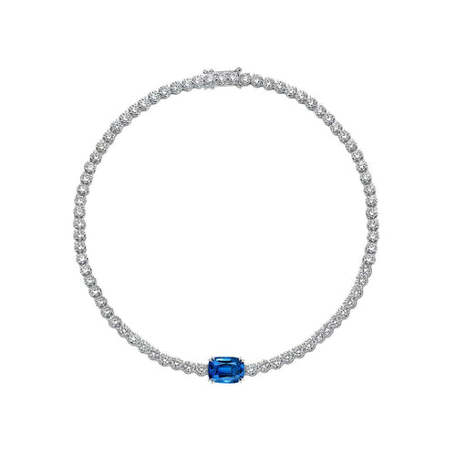 Bracelet Disco - Bracelet tennis en or blanc 18K, diamants et saphir 58 Facettes GBT1042WG