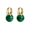Boucles d'oreilles AITCHES - Jullie - Green Malachite Ball Earrings 58 Facettes SER1028YG