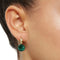 Boucles d'oreilles AITCHES - Boucles d'oreilles Jullie en argent sterling plaqué or 18K malachite 58 Facettes SER1028YG