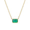 Collier Collier serti clos en or 18K et émeraude 58 Facettes GPD1070YG
