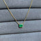 Collier Collier serti clos en or 18K et émeraude 58 Facettes GPD1070YG