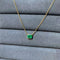 Collier Collier serti clos en or 18K et émeraude 58 Facettes GPD1070YG