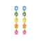 Boucles d'oreilles AITCHES - Boucles d'oreilles saphirs arc-en-ciel en or 18K 58 Facettes GER1018YG