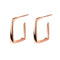 Boucles d'oreilles AITCHES - Jullie Square Earrings in Pink Gold Plated 925 Silver 58 Facettes SER1002RG