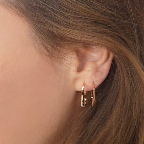 Boucles d'oreilles AITCHES - Jullie Square Earrings in Pink Gold Plated 925 Silver 58 Facettes SER1002RG