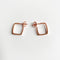 Boucles d'oreilles AITCHES - Boucles d'oreilles Jullie Square en argent 925 plaqué or rose 58 Facettes SER1002RG