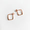Boucles d'oreilles AITCHES - Jullie Square Earrings in Pink Gold Plated 925 Silver 58 Facettes SER1002RG