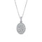 Collier AITCHES - Collier cluster diamant ovale en or blanc 18K 58 Facettes GPD1331WG