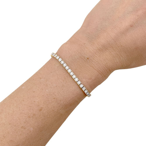 Bracelet Bracelet ligne deux ors, diamants, 2 carats. 58 Facettes 35592