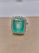 Bague 54 Bague émeraude octogonale en or blanc 18 kt 58 Facettes CV-056