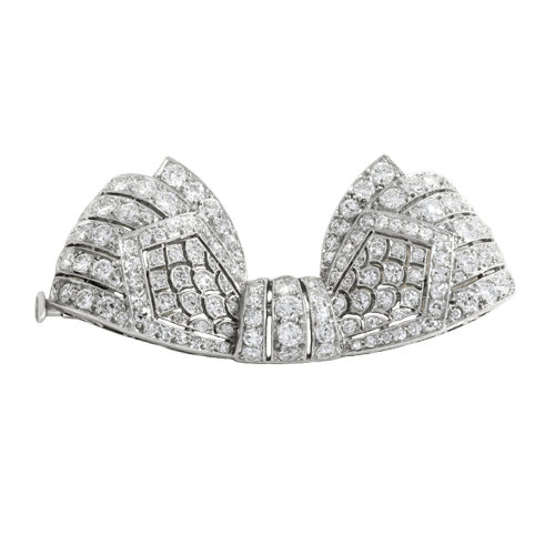 Broche Broche papillon en platine et diamants 58 Facettes 65000047