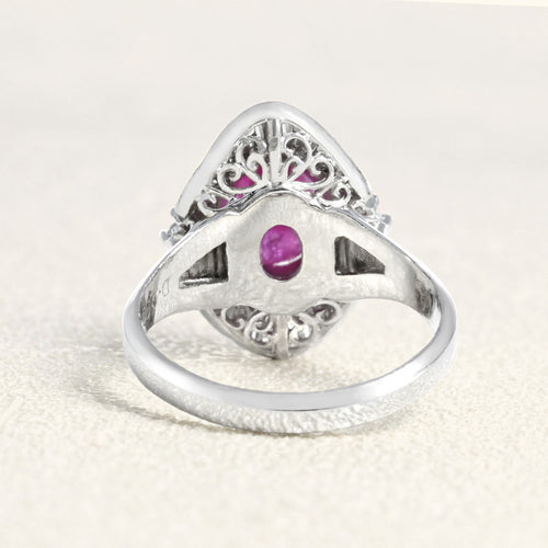 Bague 60 Bague Or blanc, Rubis et Diamants 58 Facettes 61600016