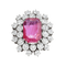 Bague 53 Bague en or blanc, rubis de Birmanie et diamants 58 Facettes 61100139