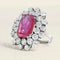 Bague 53 Bague Or blanc, Rubis de Birmanie et Diamants 58 Facettes 61100139
