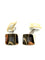 Boutons de manchette Hermès - Boutons de manchette vintage en argent et or jaune 58 Facettes HERMES BM