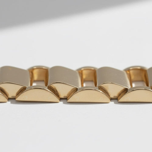 Bracelet Tank - Bracelet articulé en or jaune 58 Facettes 1.0001061/6