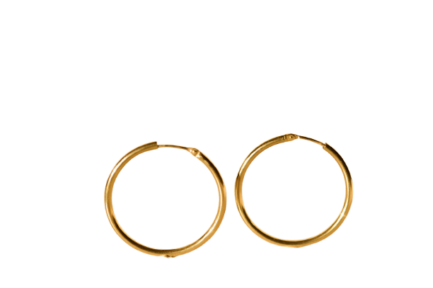 Créoles 3 cm en or jaune 18 carats 58 Facettes 3740