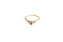 Bague cœur ajouré en or jaune 18 carats et rubis 58 Facettes 3691