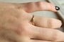 Bague cœur ajouré en or jaune 18 carats et rubis 58 Facettes 3691