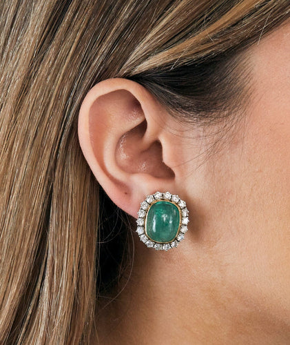 Boucles d'oreilles Boucles d’oreilles - Émeraudes et diamants en or blanc 58 Facettes BO/230069/