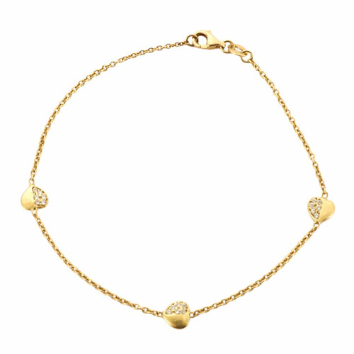 Bracelet cœur en or et zircons 58 Facettes BO/230081