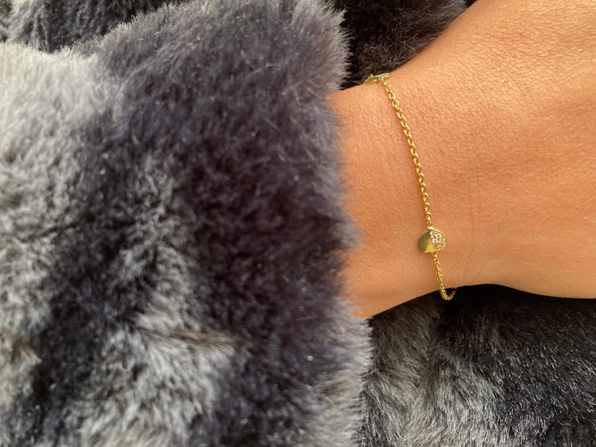 Bracelet cœur en or et zircons 58 Facettes BO/230081